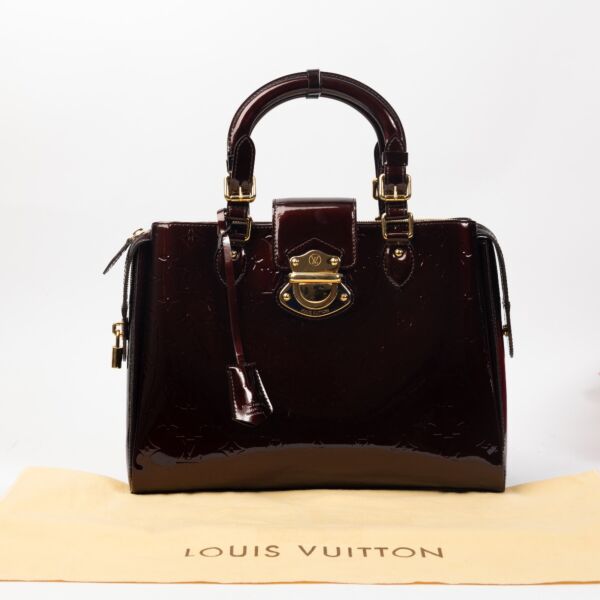 Louis Vuitton Amarant Vernis Melrose Avenue GM Top Handle Bag