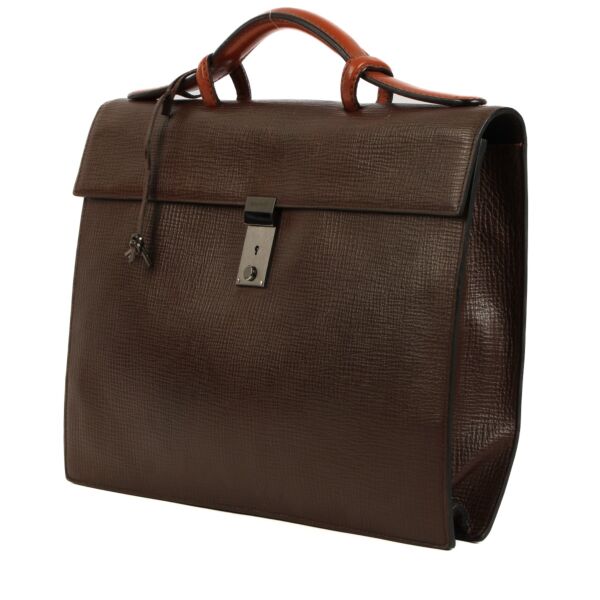 Delvaux Szekely 1992 Brown Leather Briefcase