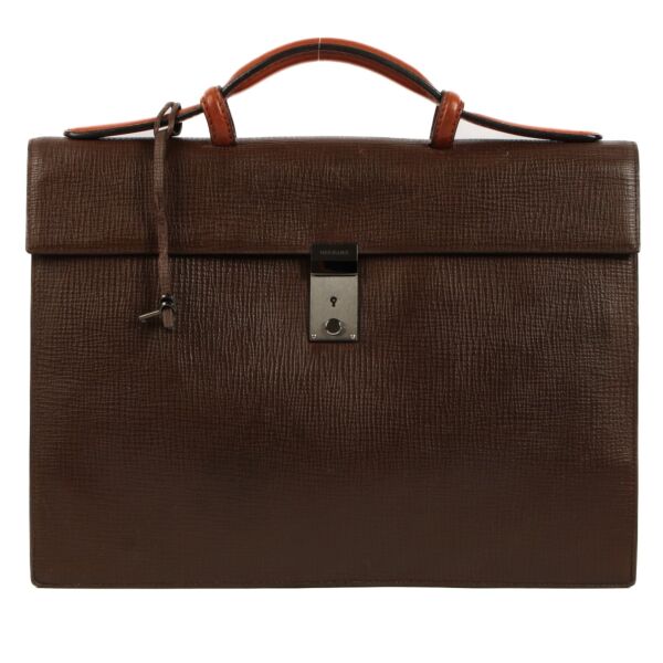 Delvaux Szekely 1992 Brown Leather Briefcase