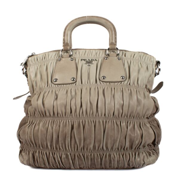 Shop 100% authentic Prada Ombre Gaufre Napa Leather Tote Bag at Labellov.com.