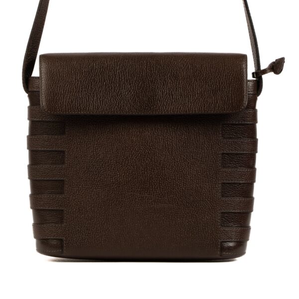 Shop 100% authentic second-hand Delvaux Brown Leather Crossbody Bag on Labellov.com