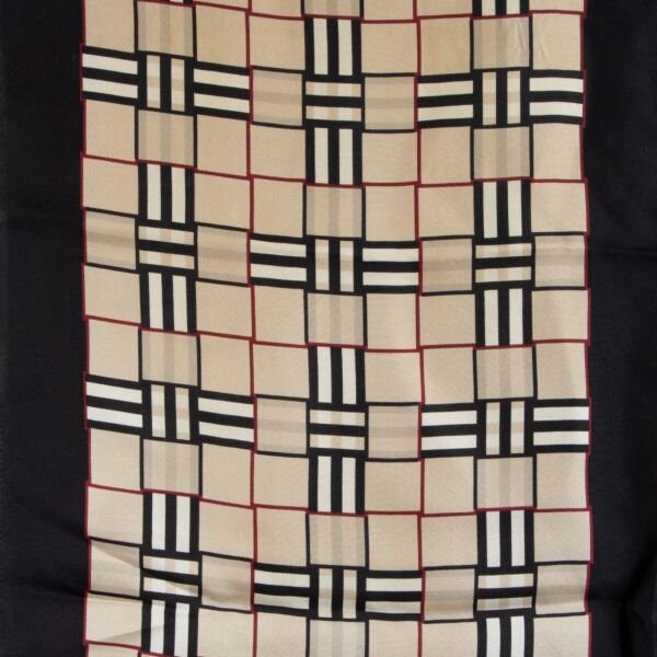 Burberry Check Print Silk Scarf