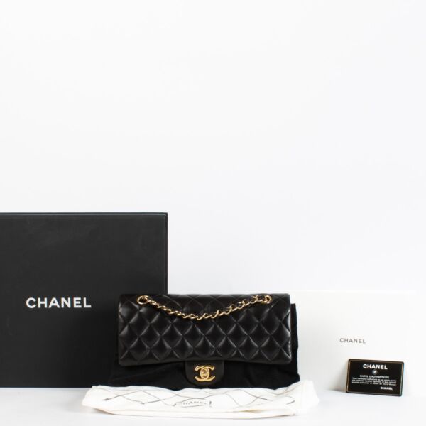 Chanel Black Lambskin Medium Classic 11.12 Handbag