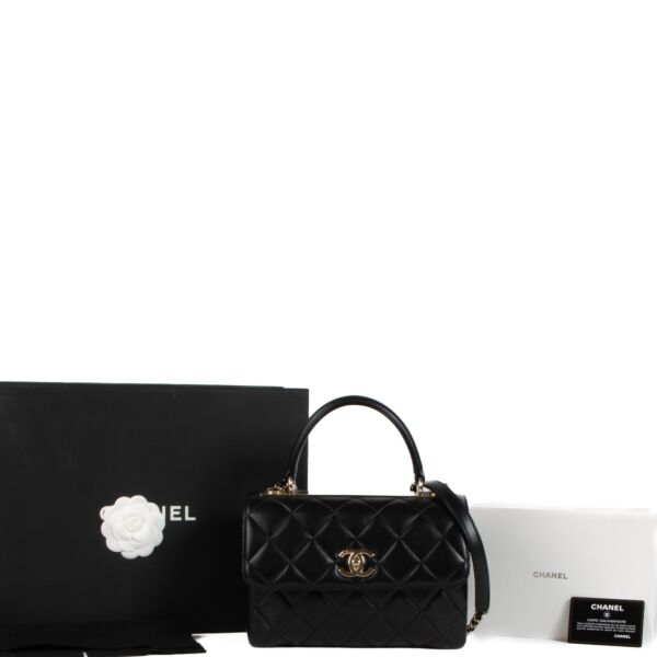 Chanel Black Lambskin Small Trendy CC Bag