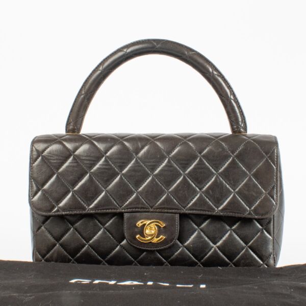 Chanel Black Vintage Kelly Bag Top Handle