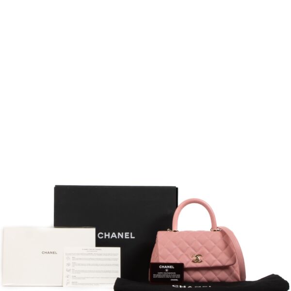 Chanel Pink Caviar Leather Small Coco Handle Bag