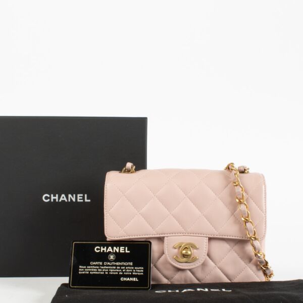 Chanel Pink Mini Square Classic Handbag