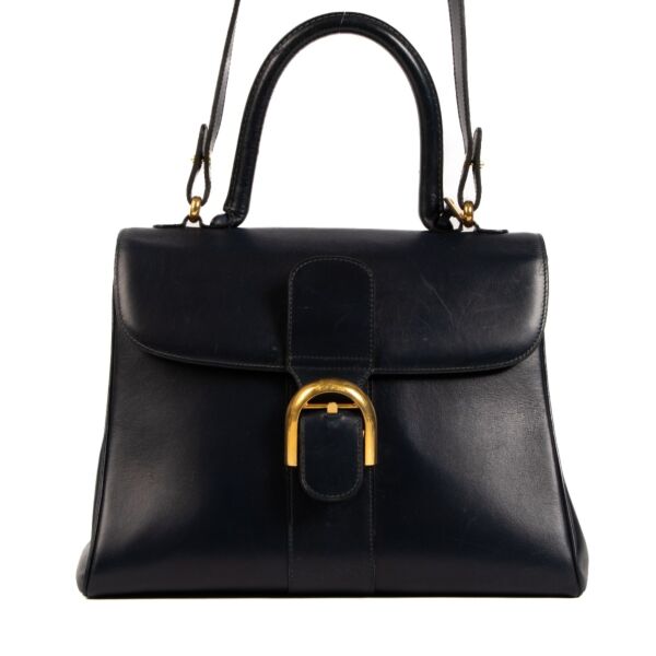 Delvaux Vintage Blue Box Calf Brillant MM