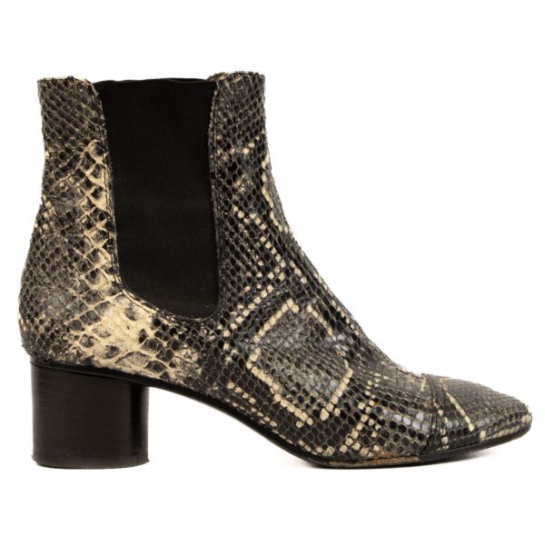 Isabel Marant Python Embossed Ankle Boots - size 37