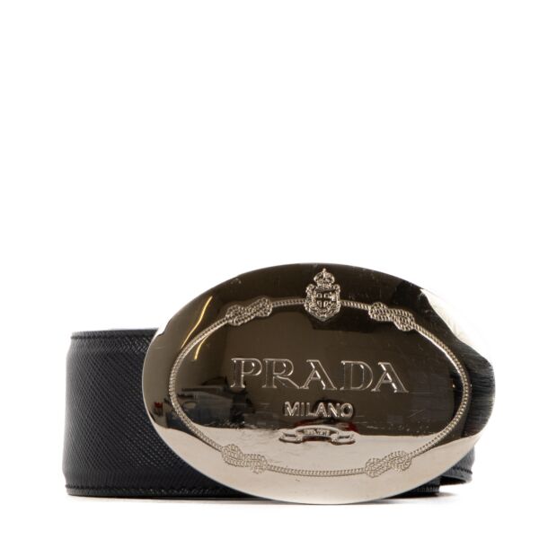 Prada Dark Blue Belt - Size 85