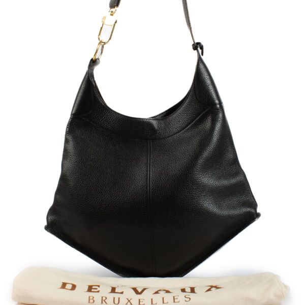 Delvaux Black Satan Shoulder Bag