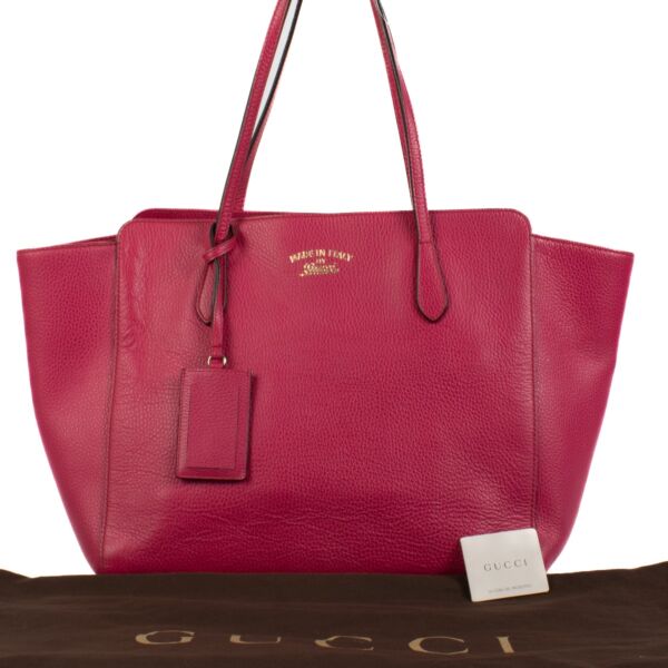 Gucci Fuchsia Medium Swing Tote Bag