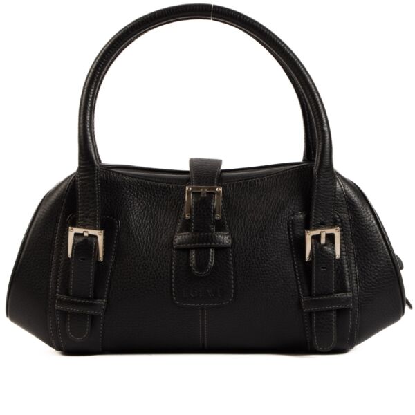 Loewe Black Leather Vintage Handbag