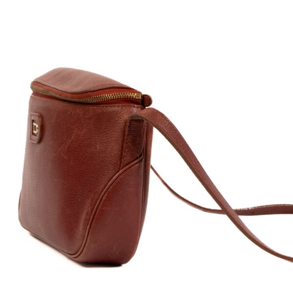 Delvaux Burgundy Leather Macao Crossbody
