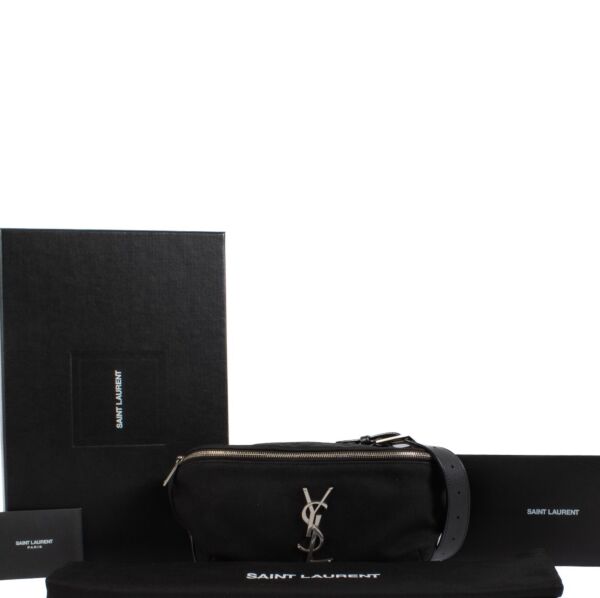 Saint Laurent Black Nylon Belt Bag