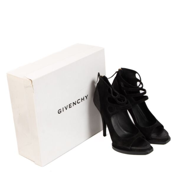 Givenchy Black Suede Heels - size 38 1/2