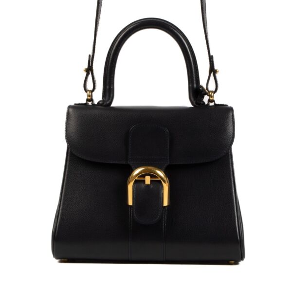 shop safe online Delvaux Navy Blue Jumping Brillant PM Hand Bag online tegen de beste prijs. 