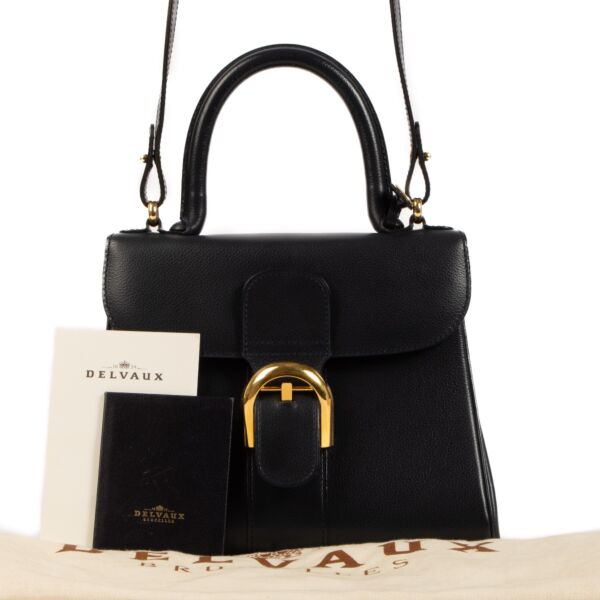 Delvaux Navy Blue Jumping Brillant PM Hand Bag