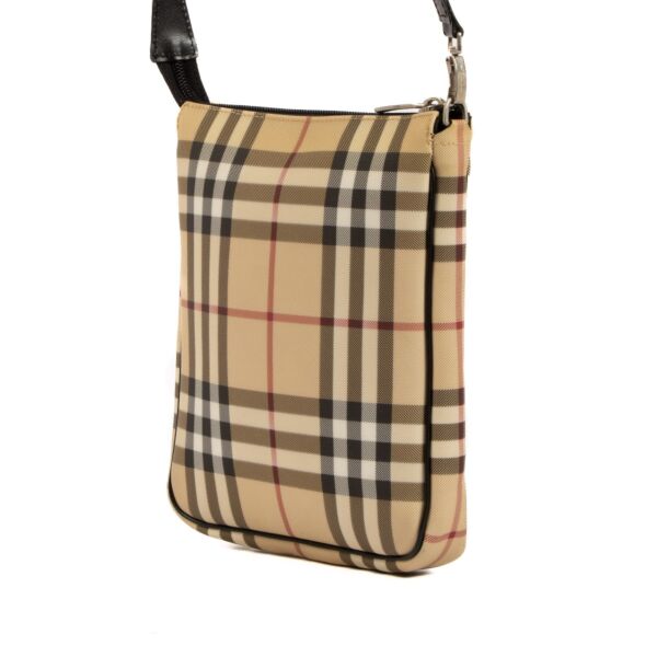Burberry Vintage Check Coated Canvas Crossbody Bag