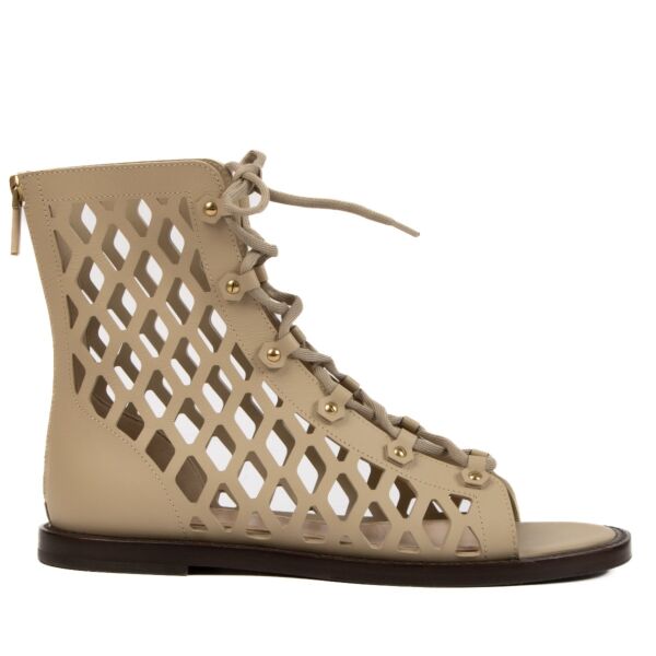 Christian Dior Beige D-trap Sandals - Size 39.5