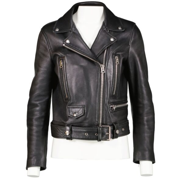 Acne Studios Black Leather Jacket - Size 34
