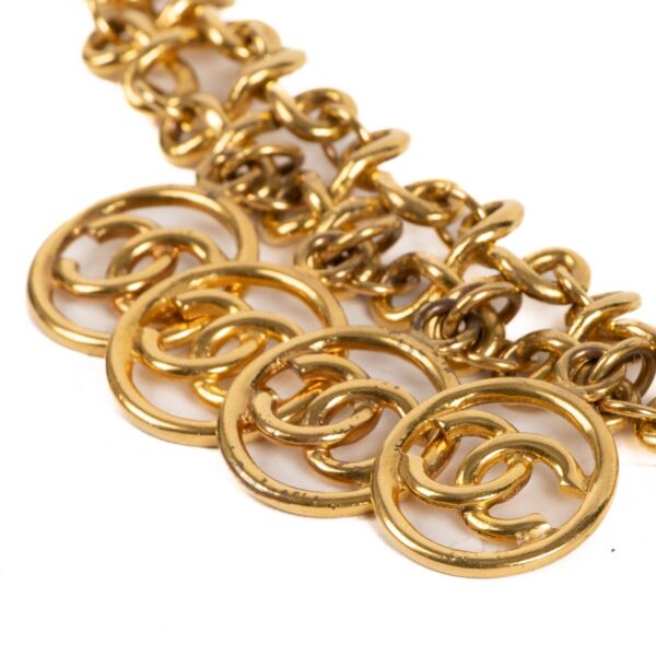 Chanel 93P Gold CC Charm Bracelet