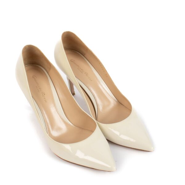 Gianvito Rossi Beige Patent Leather Pumps - Size 39