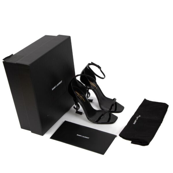 Saint Laurent Black Opynum Sandals - Size 37