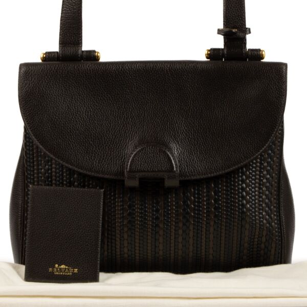 Delvaux Brown Toile De Cuir Chablis Crossbody Bag