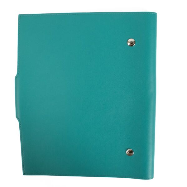 Hermès Turqoise Ulysse MM Notebook Cover 