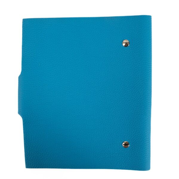 Hermès Dark Turquoise Blue Ulysse MM Notebook Cover 