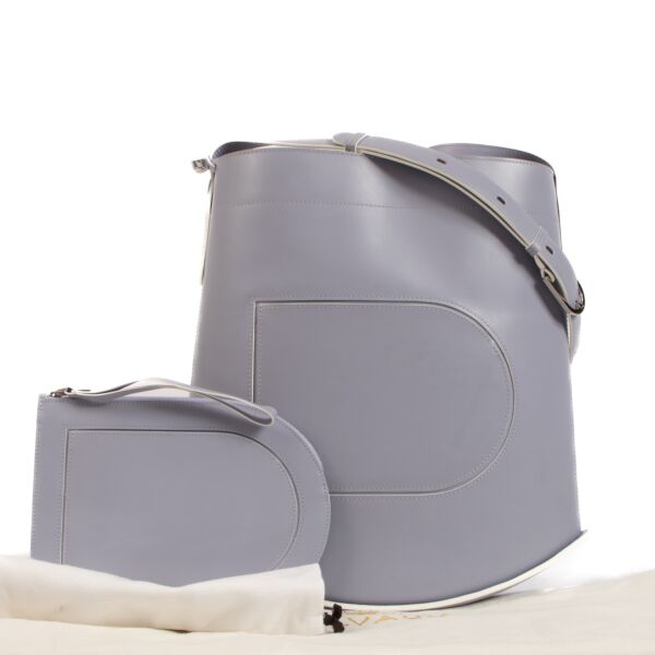 Delvaux Lilas/Ivory Box Calf Pin Bag