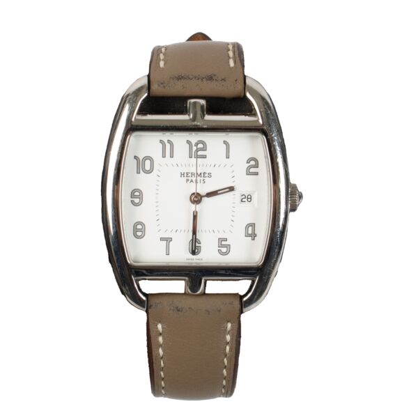 Hermès Etoupe Cape Cod Tonneau Watch