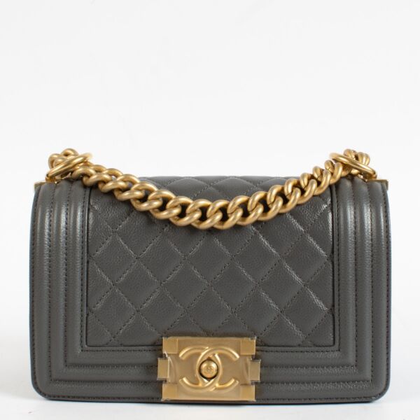 shop 100% authentic second hand Chanel Grey Caviar Small Boy Chanel Bag on Labellov.com