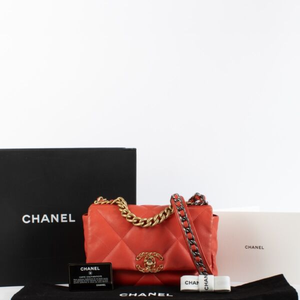 Chanel Coral Medium Chanel 19 Bag