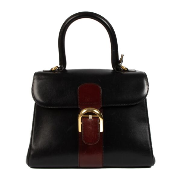 Shop 100% authentic second-hand Delvaux Vintage Brown Stripe Box Calf Brillant Bag on Labellov.com