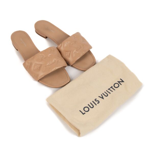 Louis Vuitton Nude Revival Flat Mules - Size 39