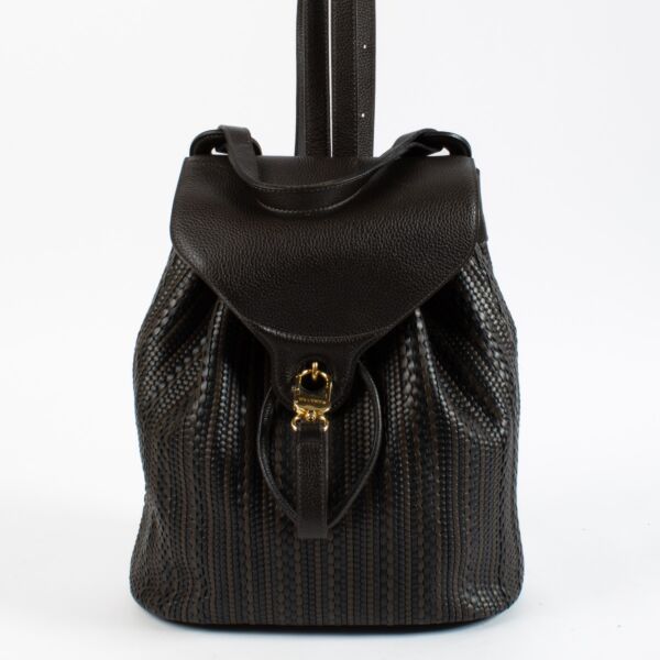 Shop 100% authentic second hand Delvaux Brown Rose Backpack on Labellov.com