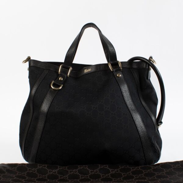 Gucci Black GG Canvas Bag