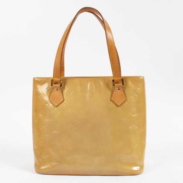 Shop 100% authentic second hand Louis Vuitton Beige Monogram Vernis Houston Top Handle Bag on Labellov.com
