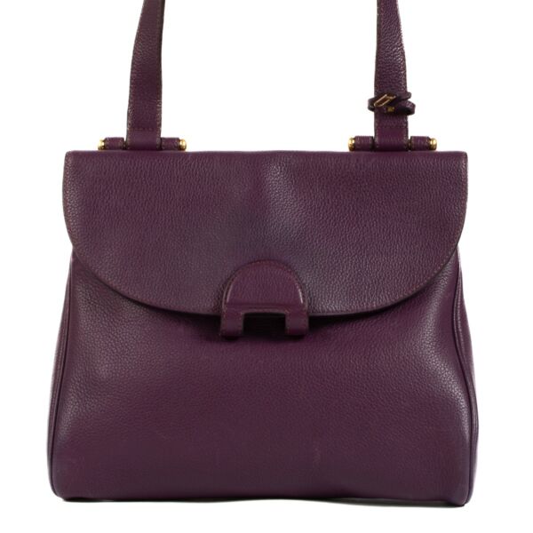 Delvaux Purple Leather Chablis Crossbody Bag