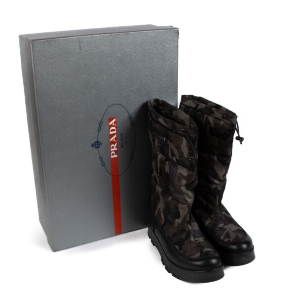 Prada Camouflage Nylon Snow Boots - size 38