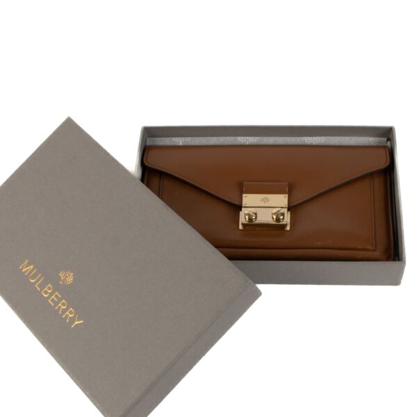 Mulberry Oak Velvet Calf Leather Kensal Wallet