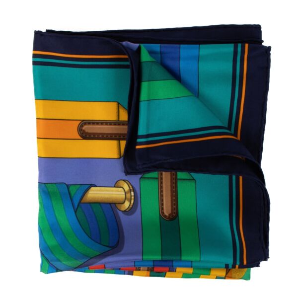 Shop 100% authentic second-hand Hermès Les Sangles Silk Carre 90 Scarf on Labellov.com