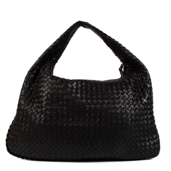 Bottega Veneta Black Intrecciato Hobo Bag