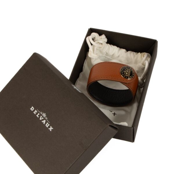 Delvaux Brown Leather Bracelet