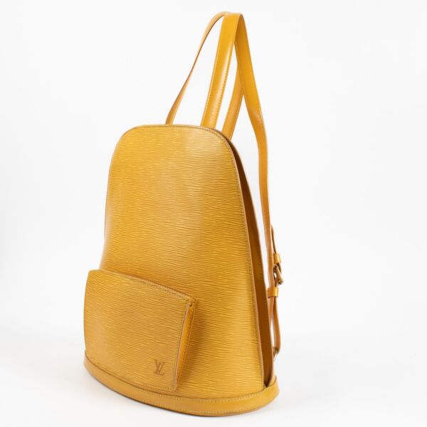 Louis Vuitton Tassil Yellow Epi Leather Gobelins Backpack