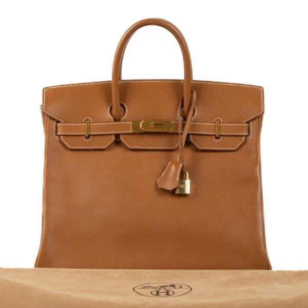 Hermès Haut à Courroies 32 Gold Courchevel GHW