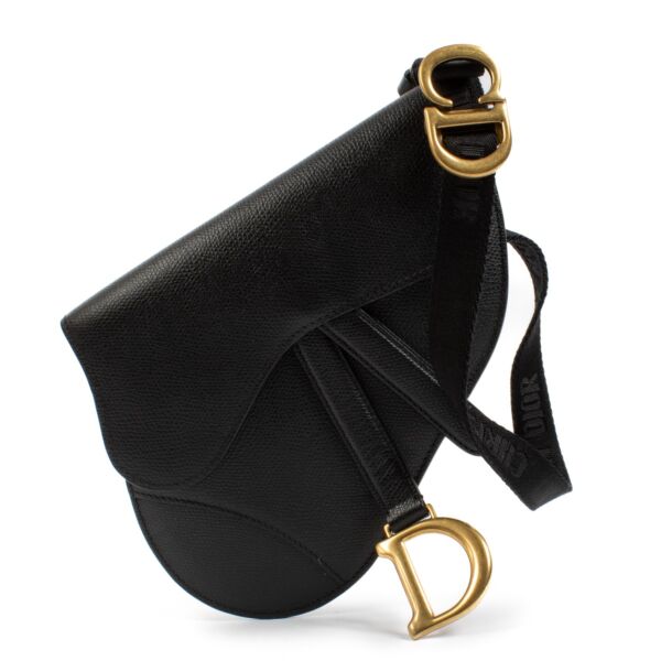 shop 100% authentic second hand Christian Dior Black Saddle Pouch Belt Bag on Labellov.com