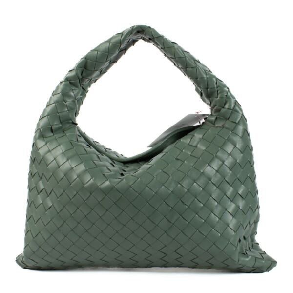Bottega Veneta Aloe Green Small Hop Bag